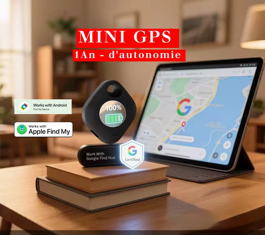 MINI GPS Autonome, 1 An AUTONOMIE, Localisation Mondiale, Certifié - Réseau Google et Apple, Norme CE